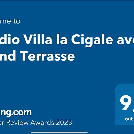 Studio Villa La Cigale Avec Grande Terrasse Ментона Экстерьер фото