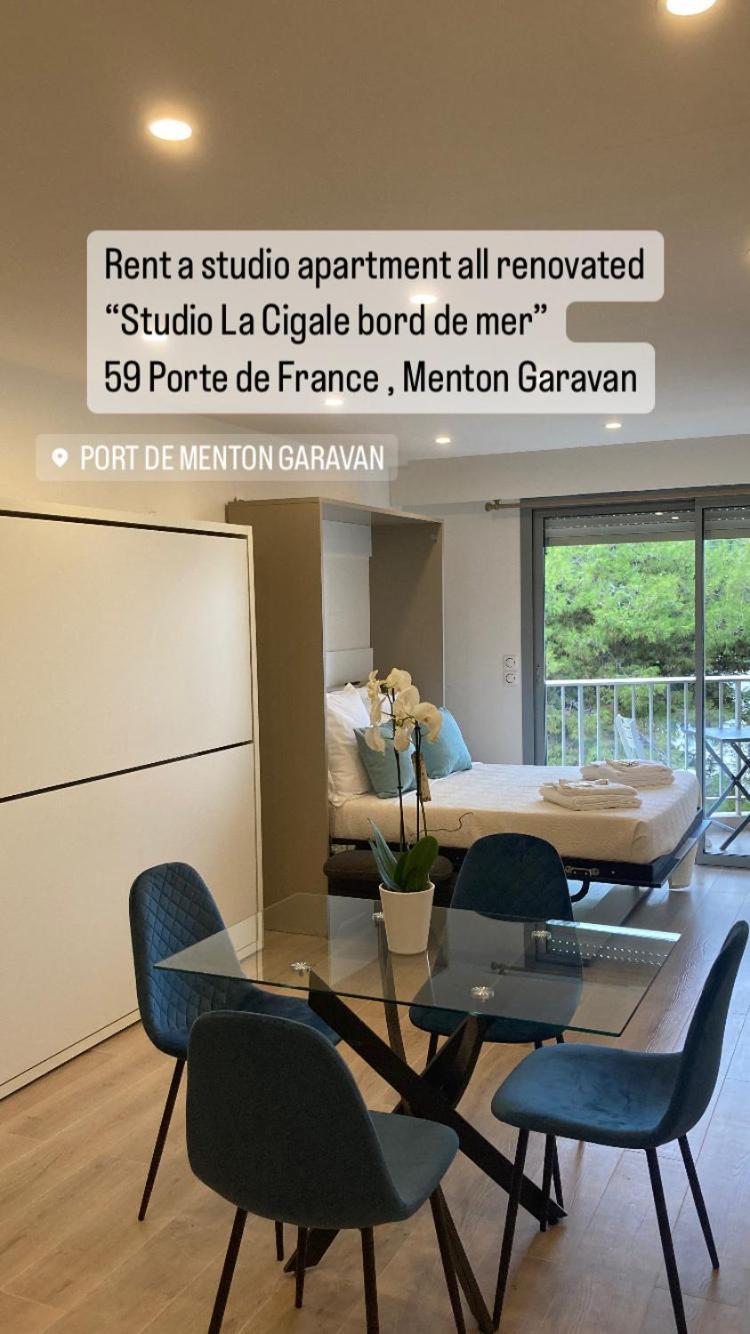 Studio Villa La Cigale Avec Grande Terrasse Ментона Экстерьер фото